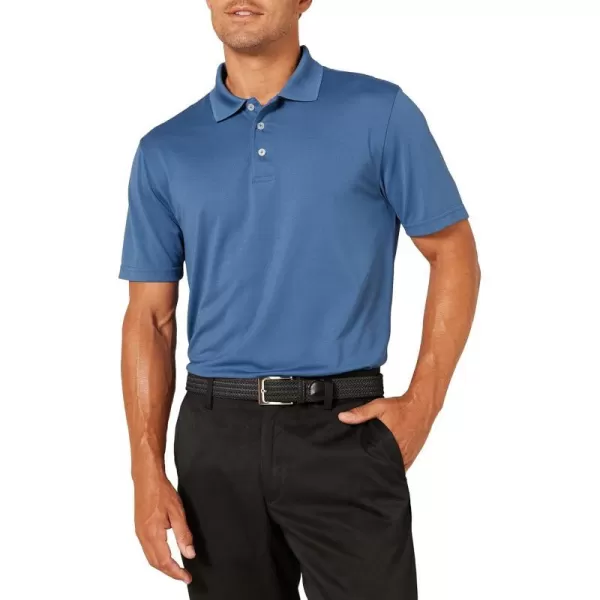 Amazon Essentials Mens SlimFit QuickDry Golf Polo ShirtBlue