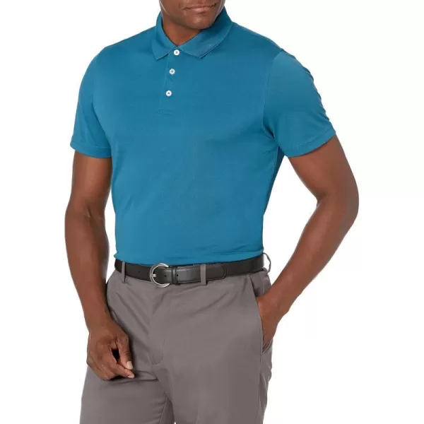 Amazon Essentials Mens SlimFit QuickDry Golf Polo ShirtDark Blue