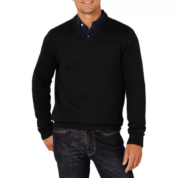 Amazon Essentials Mens VNeck Sweater Available in Big amp TallBlack