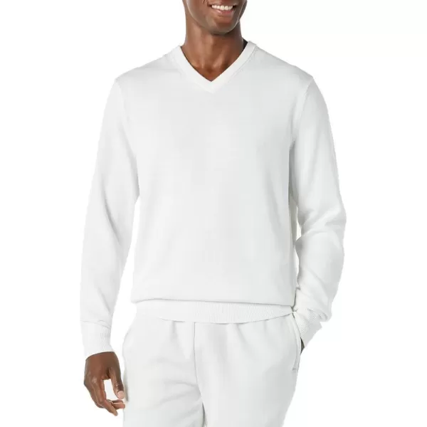 Amazon Essentials Mens VNeck Sweater Available in Big amp TallIvory