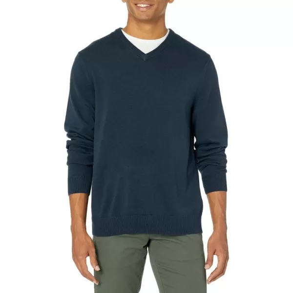 Amazon Essentials Mens VNeck Sweater Available in Big amp TallNavy