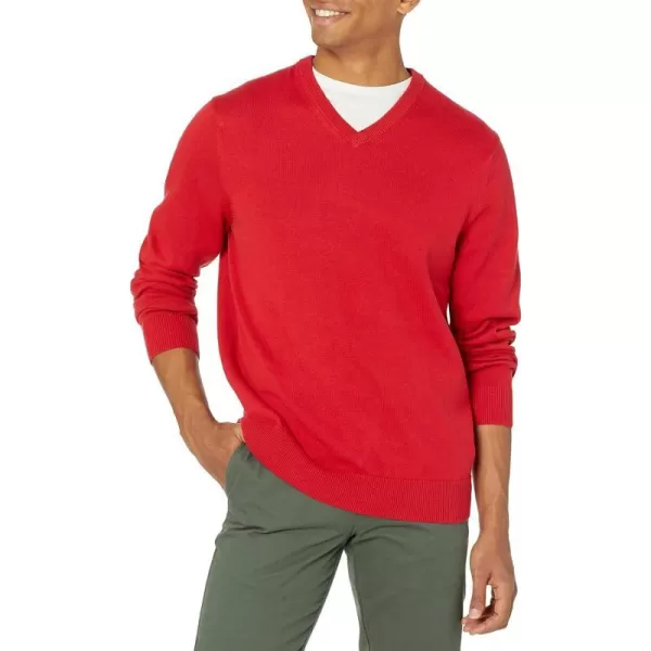 Amazon Essentials Mens VNeck Sweater Available in Big amp TallRed