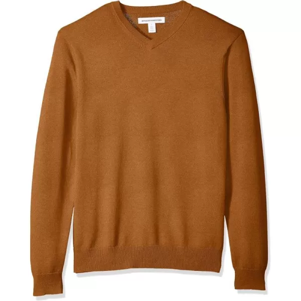 Amazon Essentials Mens VNeck Sweater Available in Big amp TallRust