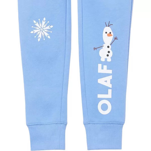 Amazon Essentials Disney  Marvel  Star Wars  Frozen  Princess Girls and Toddlers Fleece Jogger Sweatpants Pack of 2BlueGrey Frozen 2 Olaf