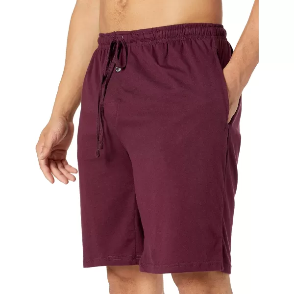 Amazon Essentials Mens 9 Knit Pajama Short Available in Big amp TallBurgundy