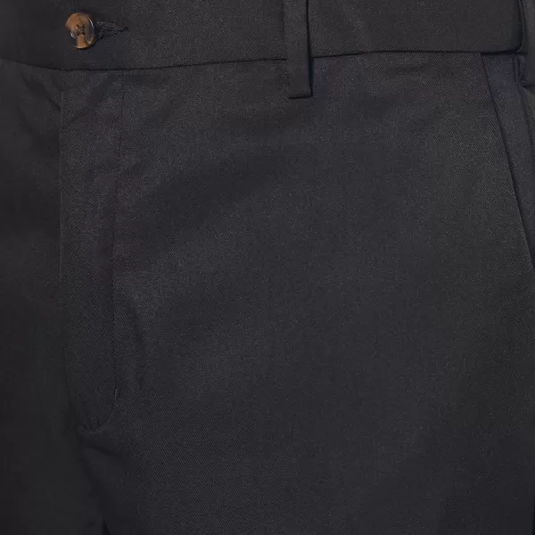 Amazon Essentials Mens ClassicFit ExpandableWaist FlatFront Dress PantPolyester Black