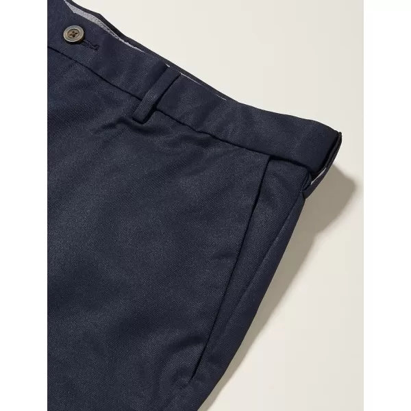Amazon Essentials Mens ClassicFit ExpandableWaist FlatFront Dress PantPolyester Navy
