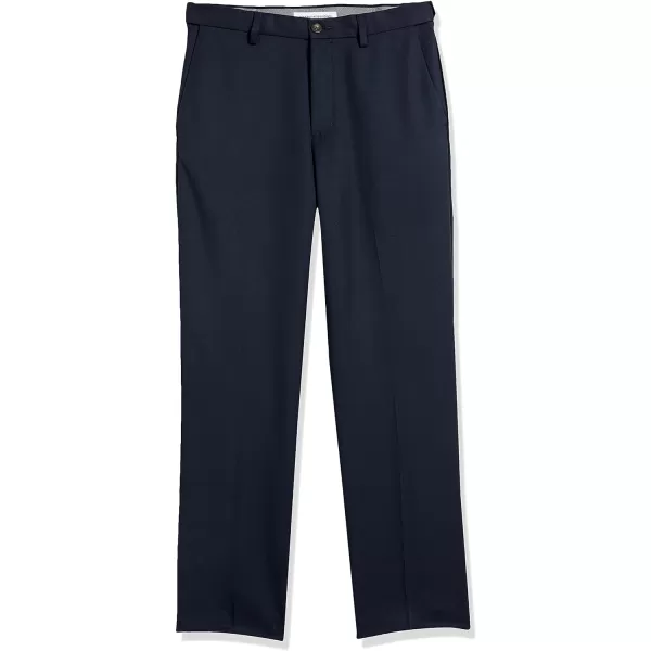 Amazon Essentials Mens ClassicFit ExpandableWaist FlatFront Dress PantPolyester Navy