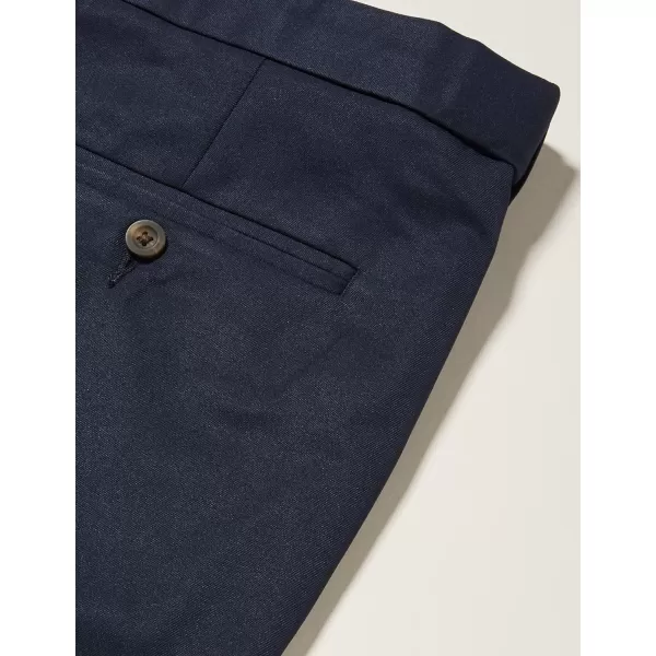 Amazon Essentials Mens ClassicFit ExpandableWaist FlatFront Dress PantPolyester Navy