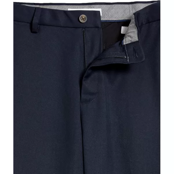 Amazon Essentials Mens ClassicFit ExpandableWaist FlatFront Dress PantPolyester Navy