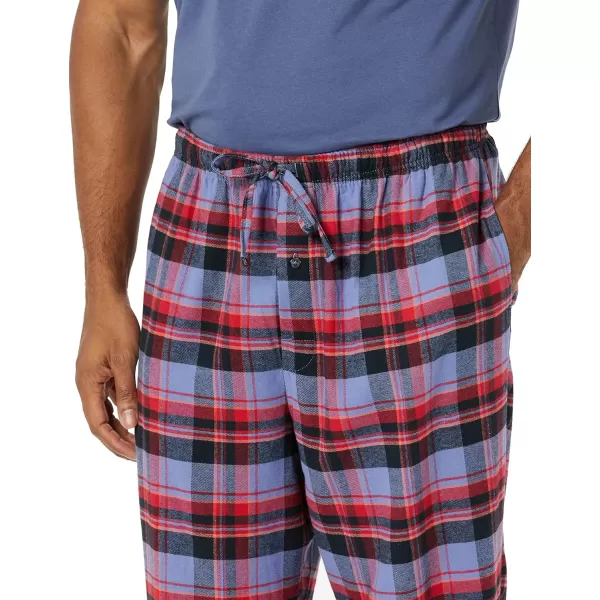 Amazon Essentials Mens Flannel Pajama Pant Available in Big amp TallBlack Blue Mixed Tartan