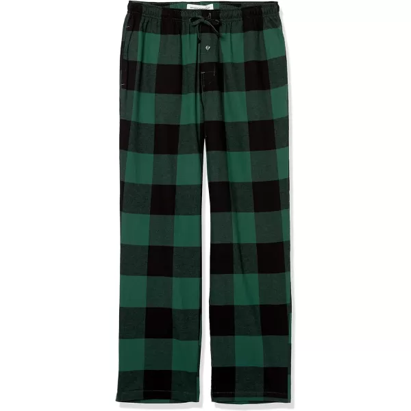 Amazon Essentials Mens Flannel Pajama Pant Available in Big amp TallBlack Green Buffalo Plaid