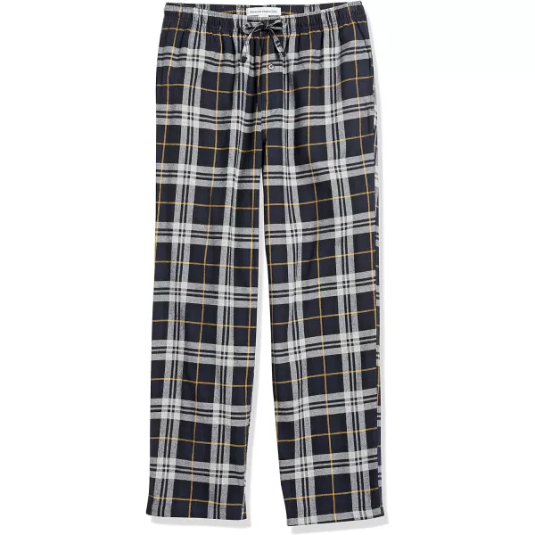 Amazon Essentials Mens Flannel Pajama Pant Available in Big amp TallBlackYellow Plaid