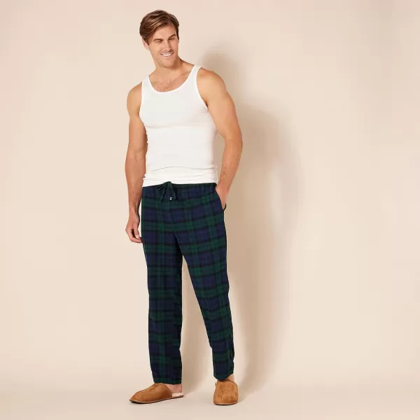 Amazon Essentials Mens Flannel Pajama Pant Available in Big amp TallBlackwatch Plaid