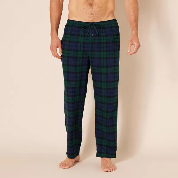 Amazon Essentials Mens Flannel Pajama Pant Available in Big amp TallBlackwatch Plaid