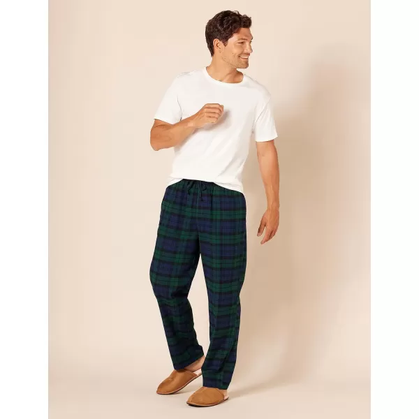 Amazon Essentials Mens Flannel Pajama Pant Available in Big amp TallBlackwatch Plaid