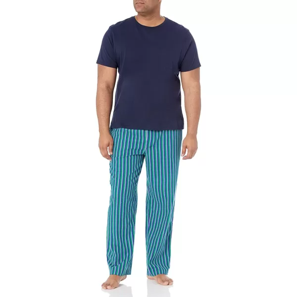 Amazon Essentials Mens Flannel Pajama Pant Available in Big amp TallBlue Green Stripe