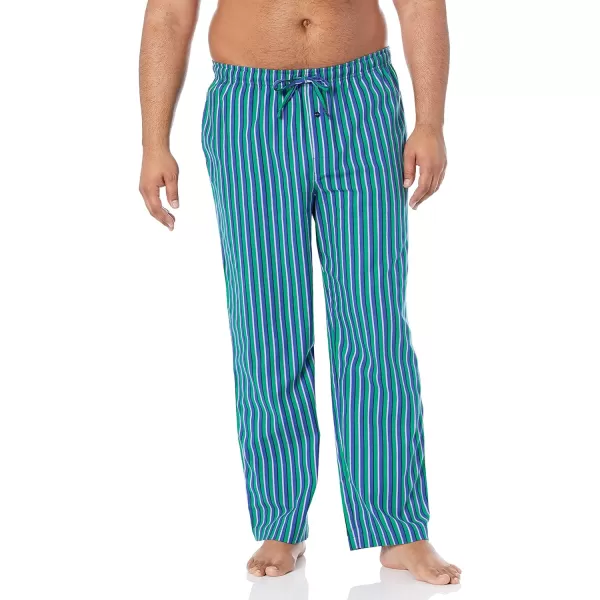 Amazon Essentials Mens Flannel Pajama Pant Available in Big amp TallBlue Green Stripe