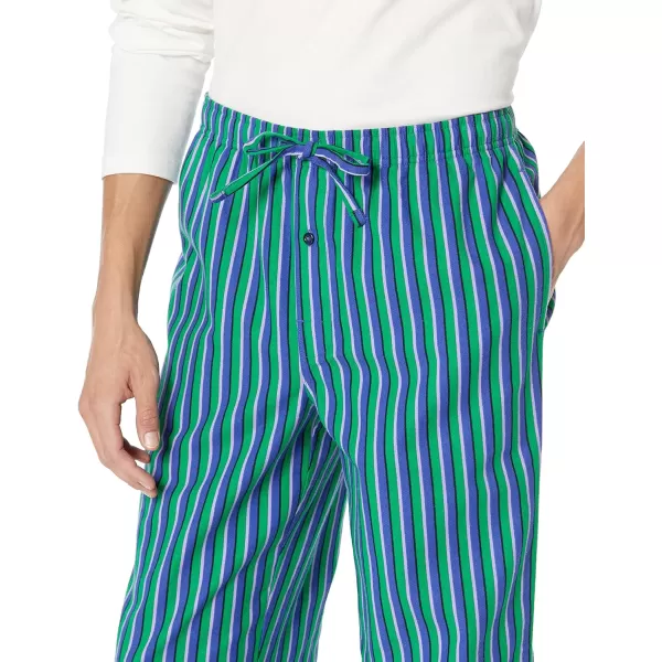 Amazon Essentials Mens Flannel Pajama Pant Available in Big amp TallBlue Green Stripe