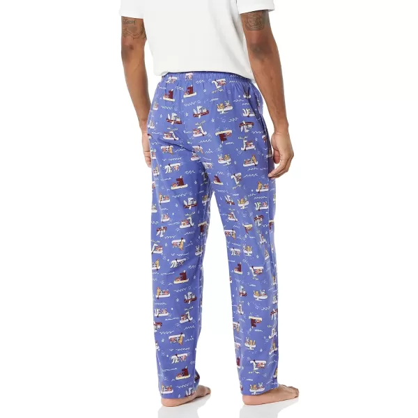 Amazon Essentials Mens Flannel Pajama Pant Available in Big amp TallDeep Blue Boat Party