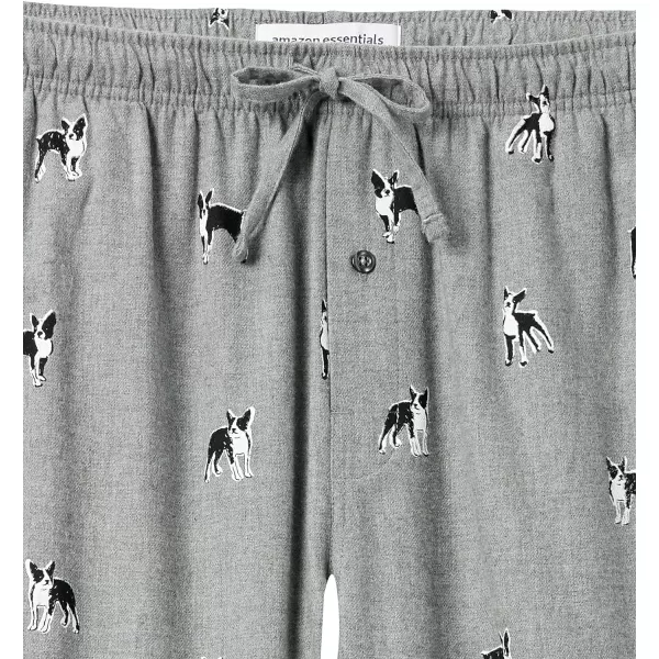 Amazon Essentials Mens Flannel Pajama Pant Available in Big amp TallGrey Dog