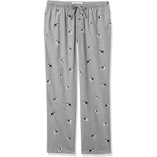 Amazon Essentials Mens Flannel Pajama Pant Available in Big amp TallGrey Dog