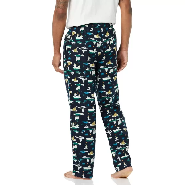 Amazon Essentials Mens Flannel Pajama Pant Available in Big amp TallNavy Arctic Creatures