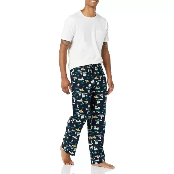 Amazon Essentials Mens Flannel Pajama Pant Available in Big amp TallNavy Arctic Creatures