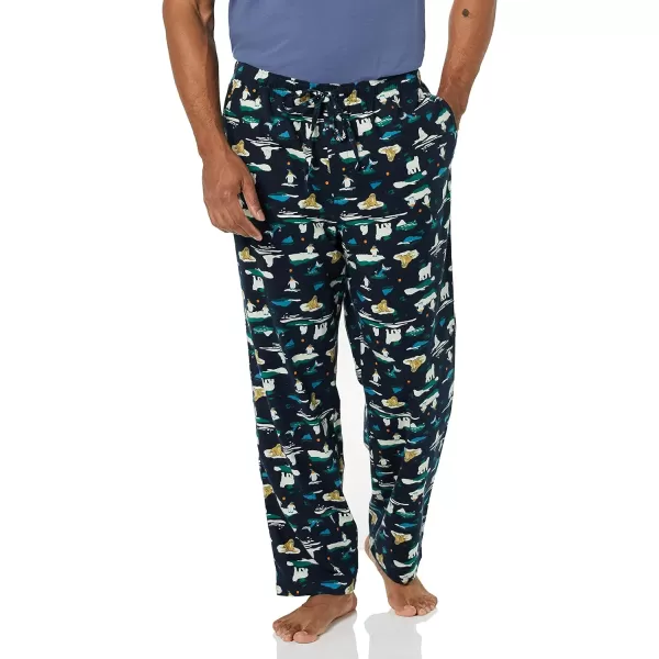 Amazon Essentials Mens Flannel Pajama Pant Available in Big amp TallNavy Arctic Creatures