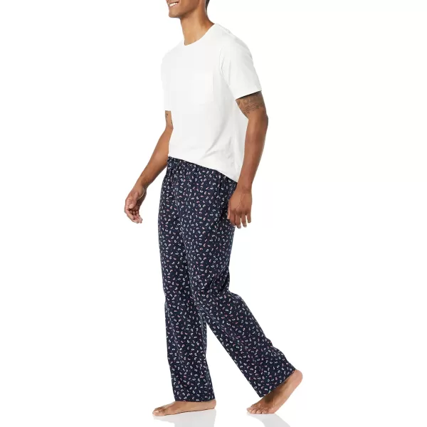 Amazon Essentials Mens Flannel Pajama Pant Available in Big amp TallNavy Paisley