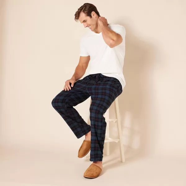 Amazon Essentials Mens Flannel Pajama Pant Available in Big amp TallNavyBlack Plaid