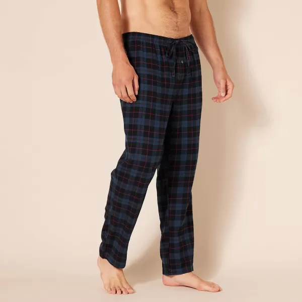 Amazon Essentials Mens Flannel Pajama Pant Available in Big amp TallNavyBlack Plaid