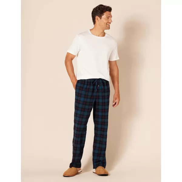 Amazon Essentials Mens Flannel Pajama Pant Available in Big amp TallNavyBlack Plaid