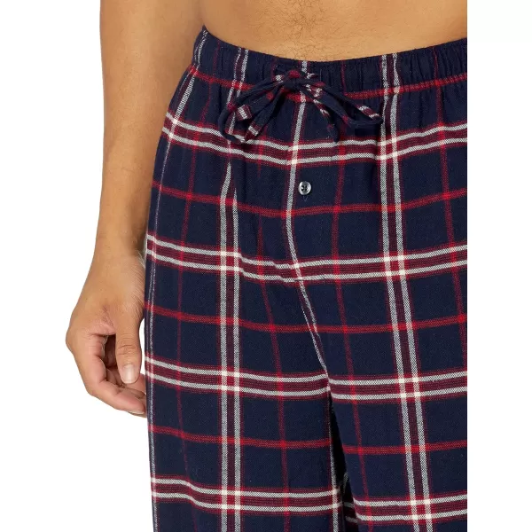 Amazon Essentials Mens Flannel Pajama Pant Available in Big amp TallNavyRed Plaid