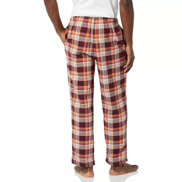 Amazon Essentials Mens Flannel Pajama Pant Available in Big amp TallOrange Plaid