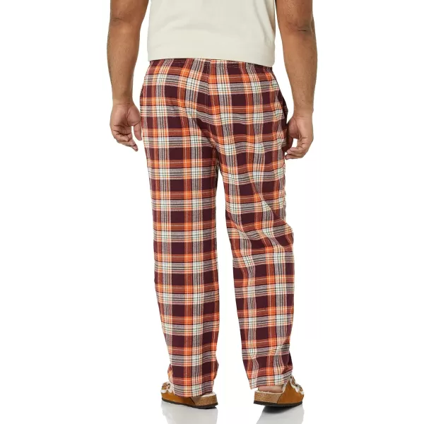 Amazon Essentials Mens Flannel Pajama Pant Available in Big amp TallOrange Plaid