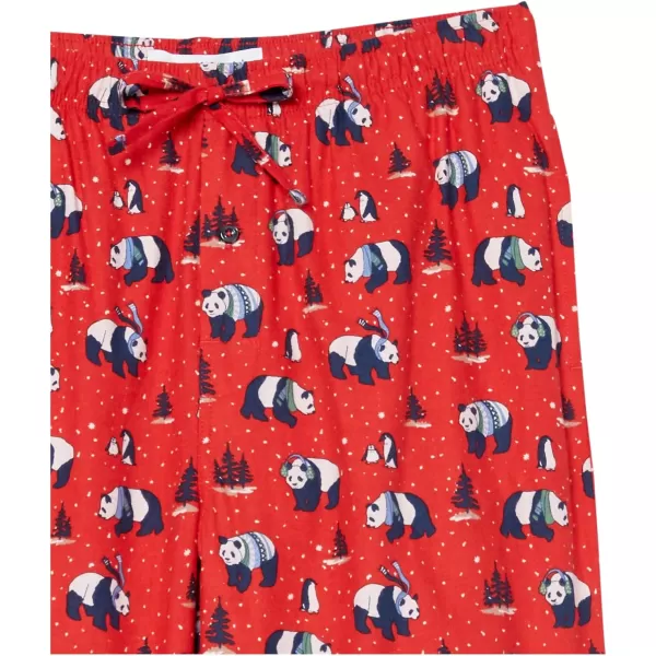 Amazon Essentials Mens Flannel Pajama Pant Available in Big amp TallRed Panda