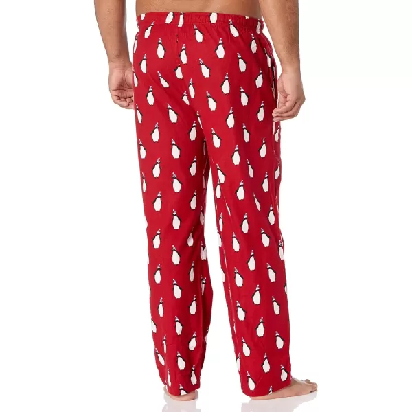 Amazon Essentials Mens Flannel Pajama Pant Available in Big amp TallRed Penguin