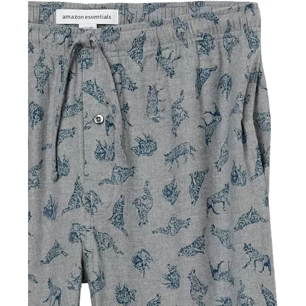 Amazon Essentials Mens Flannel Pajama Pant Available in Big amp TallWolf Print