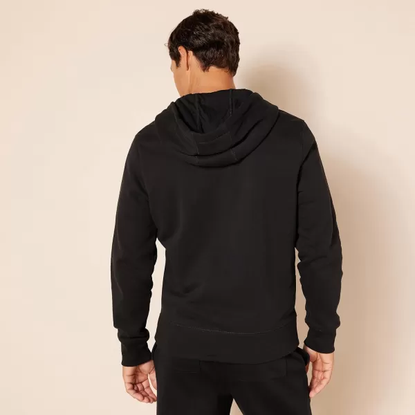 Amazon Essentials Mens FullZip Hooded Fleece Sweatshirt Available in Big amp TallBlack