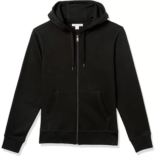 Amazon Essentials Mens FullZip Hooded Fleece Sweatshirt Available in Big amp TallBlack