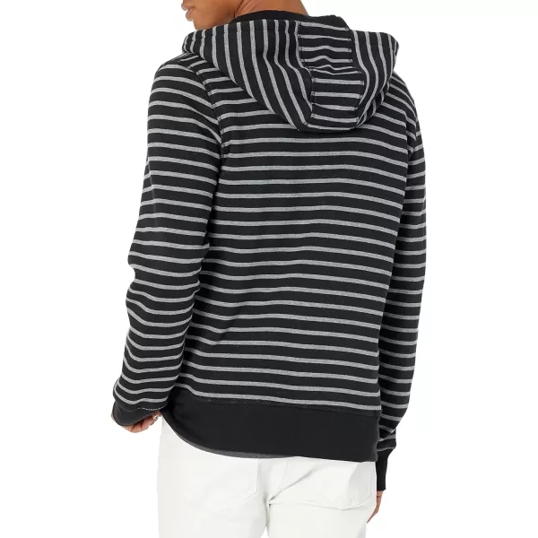 Amazon Essentials Mens FullZip Hooded Fleece Sweatshirt Available in Big amp TallBlack Stripe