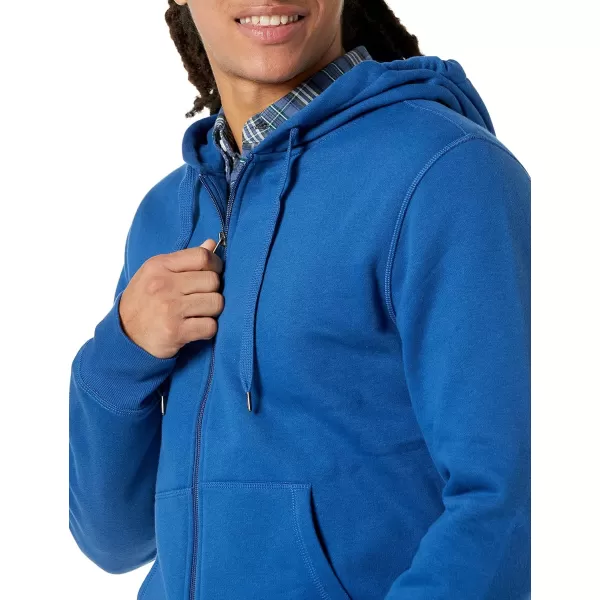 Amazon Essentials Mens FullZip Hooded Fleece Sweatshirt Available in Big amp TallBlue