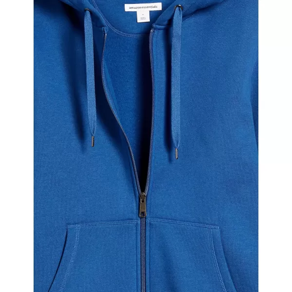 Amazon Essentials Mens FullZip Hooded Fleece Sweatshirt Available in Big amp TallBlue