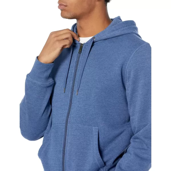 Amazon Essentials Mens FullZip Hooded Fleece Sweatshirt Available in Big amp TallBlue Heather