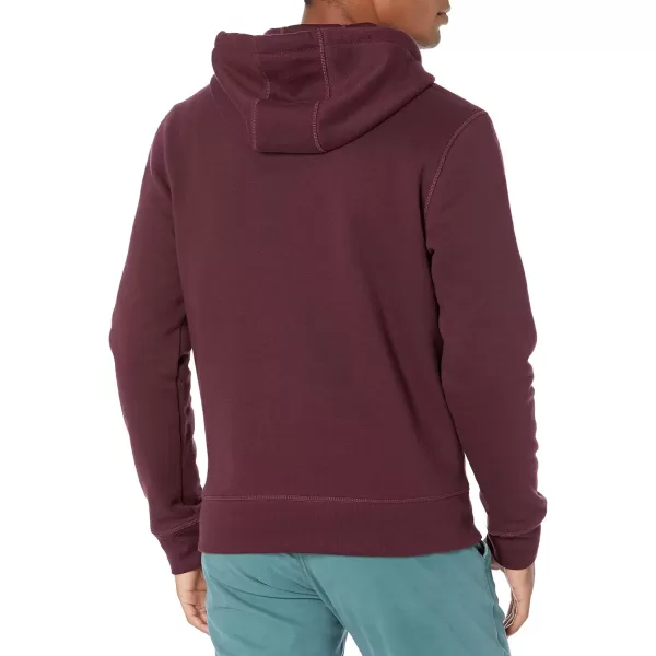 Amazon Essentials Mens FullZip Hooded Fleece Sweatshirt Available in Big amp TallBurgundy