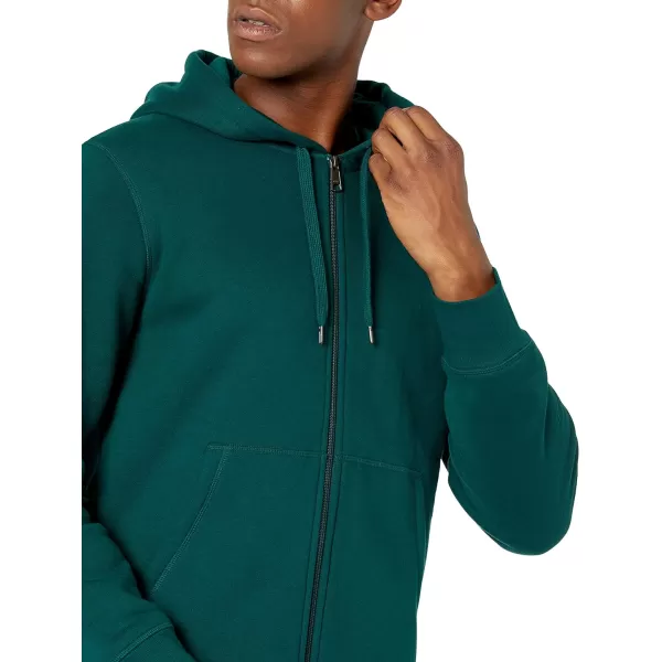 Amazon Essentials Mens FullZip Hooded Fleece Sweatshirt Available in Big amp TallForest Green