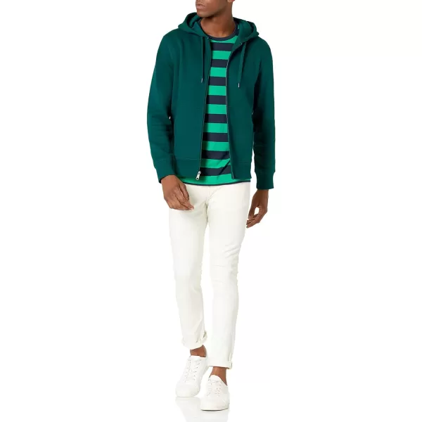 Amazon Essentials Mens FullZip Hooded Fleece Sweatshirt Available in Big amp TallForest Green