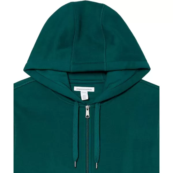 Amazon Essentials Mens FullZip Hooded Fleece Sweatshirt Available in Big amp TallForest Green