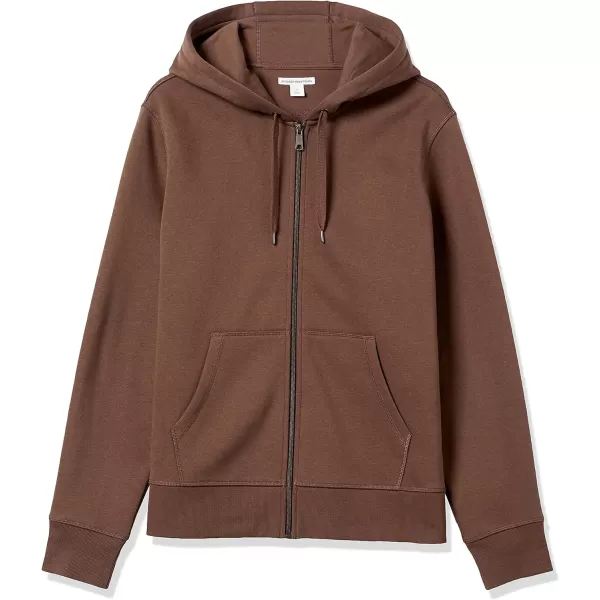 Amazon Essentials Mens FullZip Hooded Fleece Sweatshirt Available in Big amp TallMedium Brown